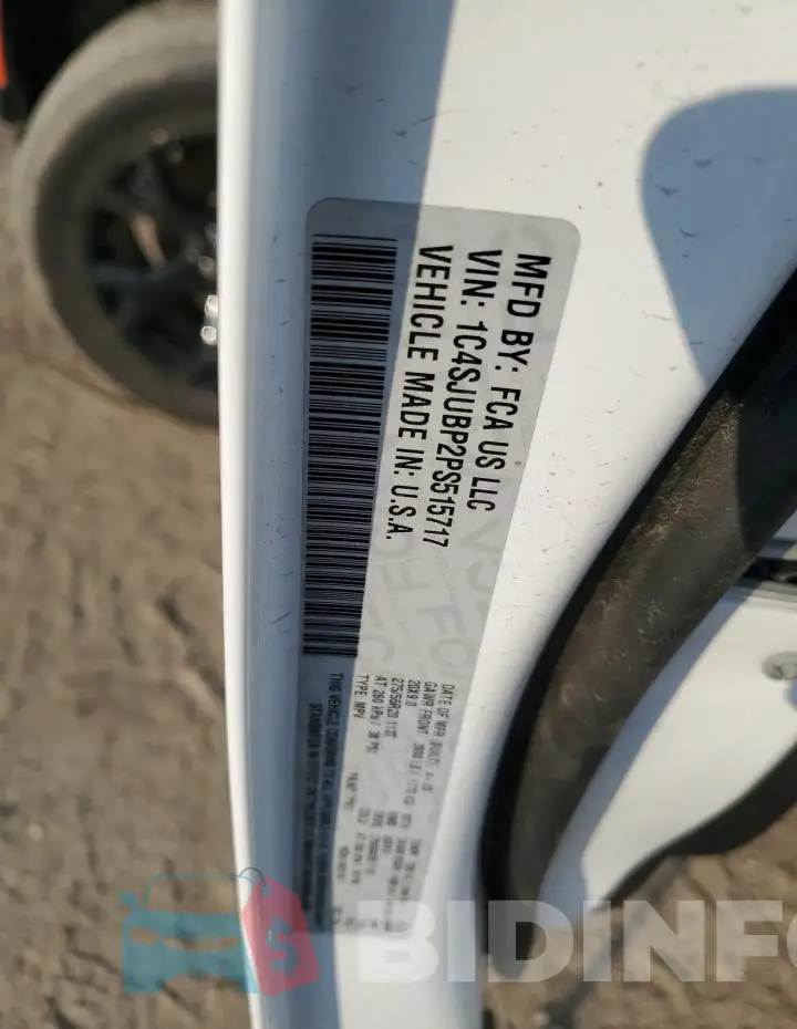 1C4SJUBP2PS515717 Photo# 14