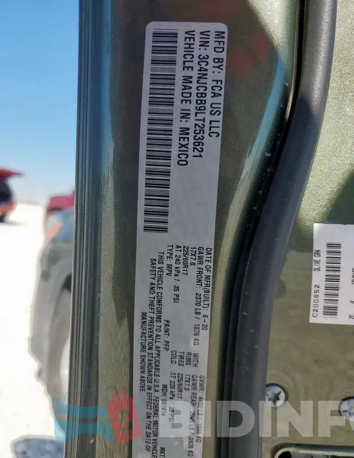 3C4NJCBB9LT253621 Photo# 13