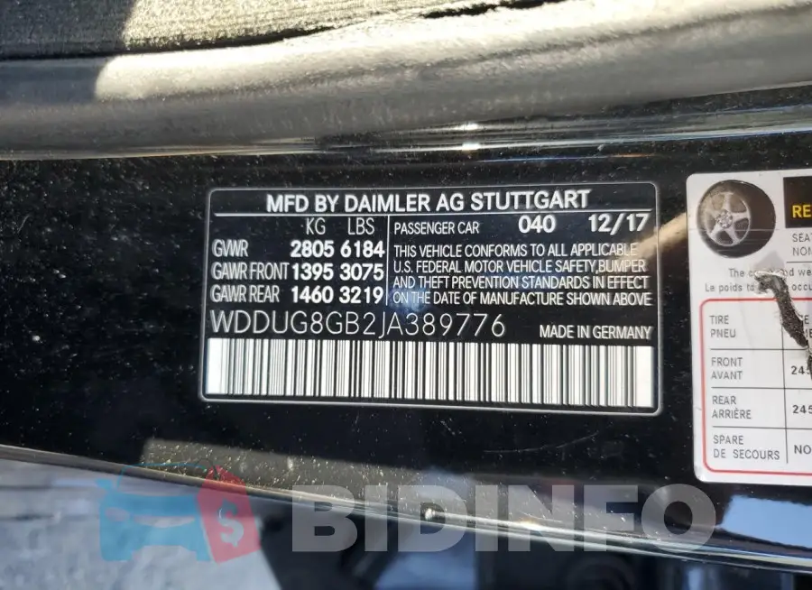 WDDUG8GB2JA389776 Photo# 12