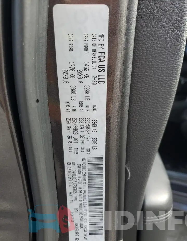1C4RDJDG7LC296825 Photo# 13
