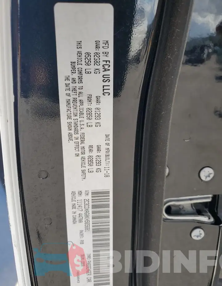 2C3CDXAG0KH565681 Photo# 12