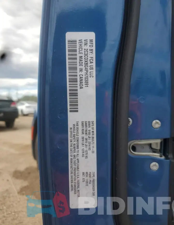 2C3CDXBG4PH703891 Photo# 12