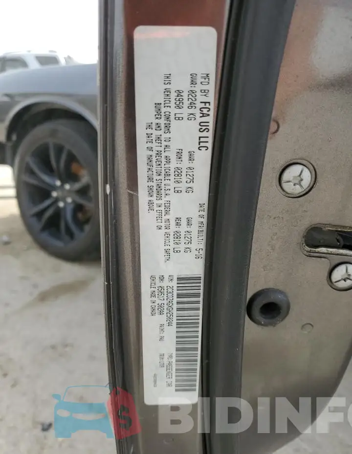 2C3CDZAGXGH250244 Photo# 13