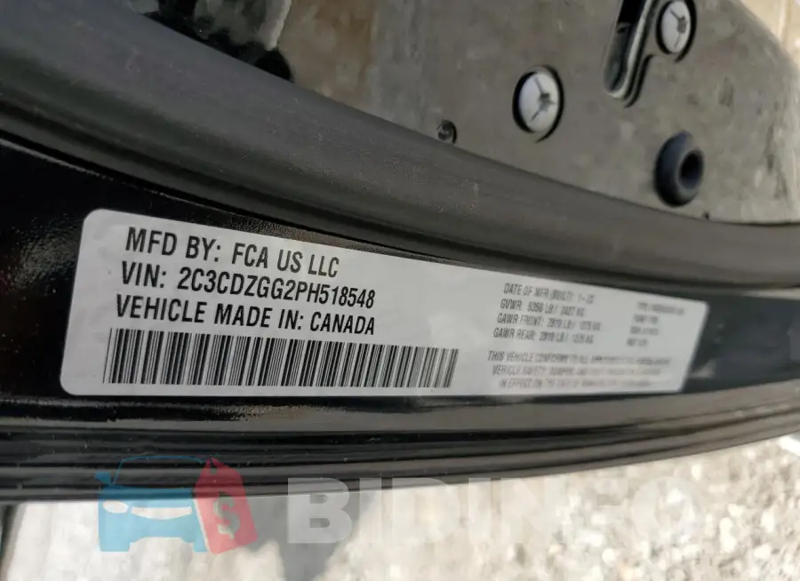 2C3CDZGG2PH518548 Photo# 12