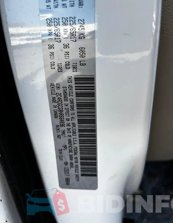 2C4RDGCG8HR664836 Photo# 10