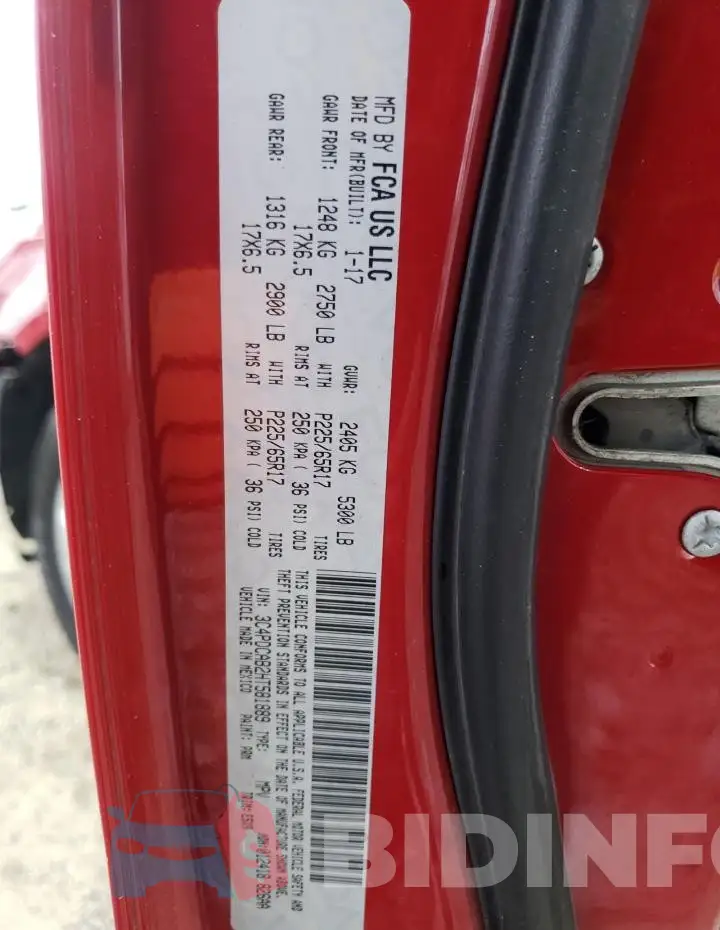 3C4PDCAB2HT581889 Photo# 14