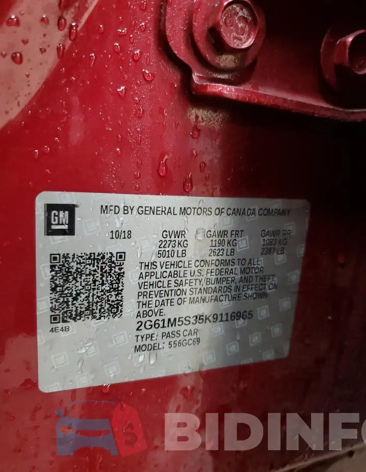 2G61M5S35K9116965 Photo# 13