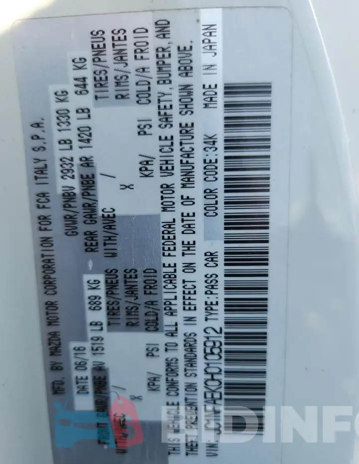 JC1NFAEK0H0105912 Photo# 12