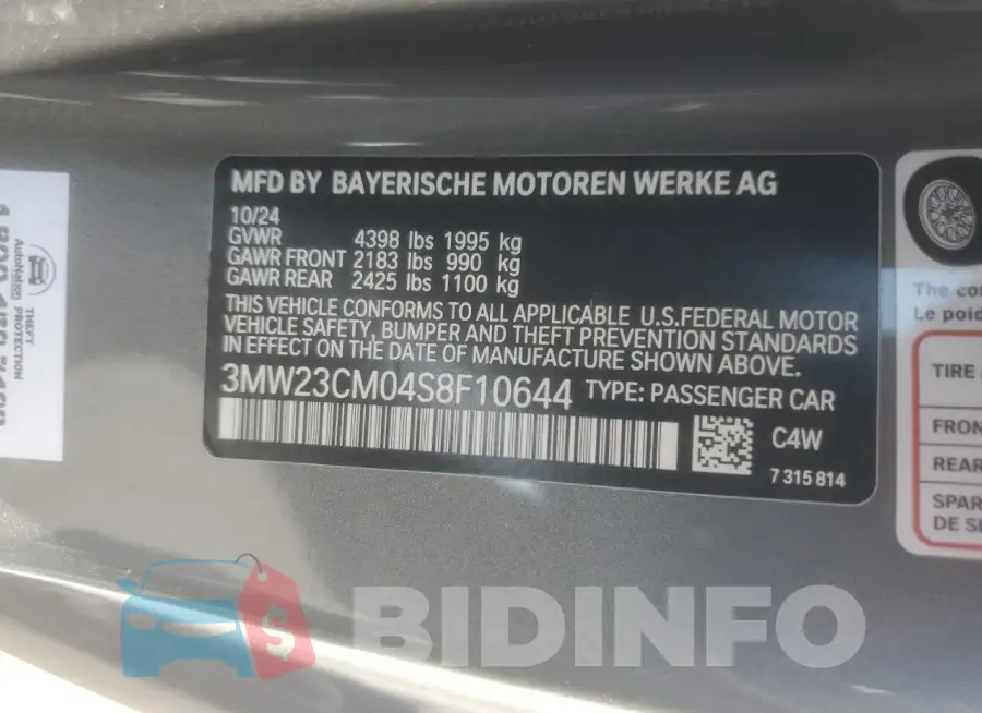 3MW23CM04S8F10644 Photo# 12