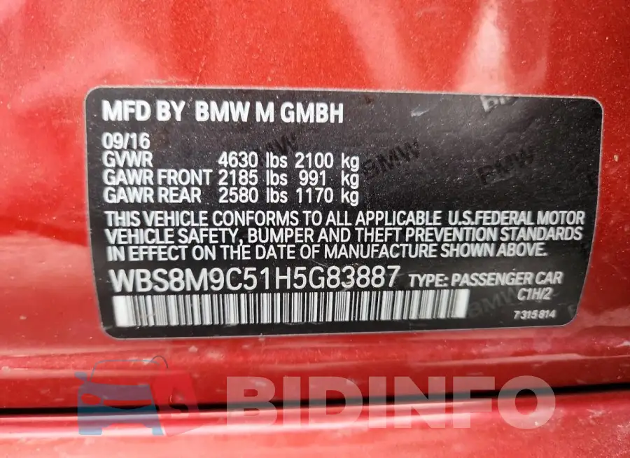 WBS8M9C51H5G83887 Photo# 12