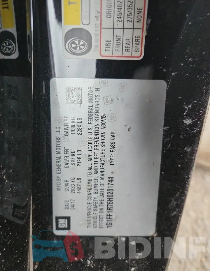 1G1FF1R76H0201744 Photo# 12