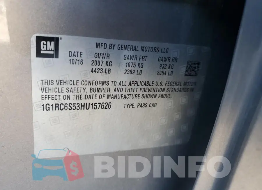 1G1RC6S53HU157626 Photo# 12