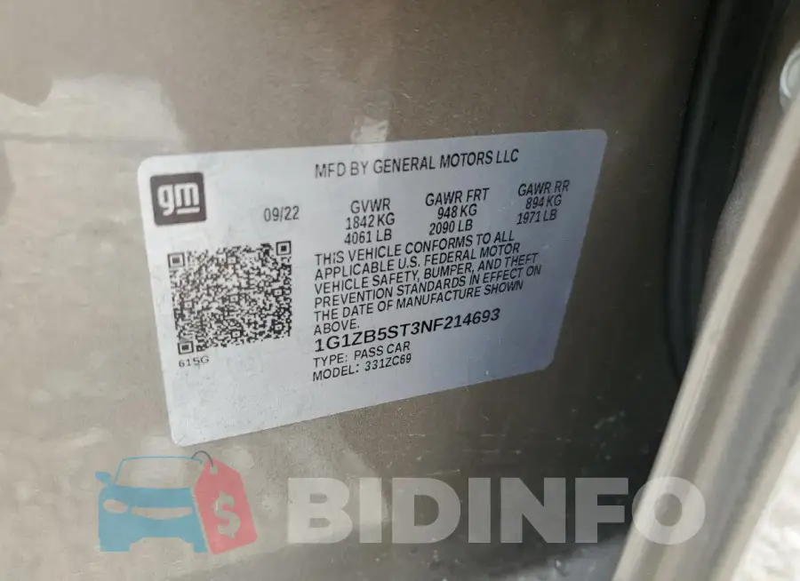 1G1ZB5ST3NF214693 Photo# 12
