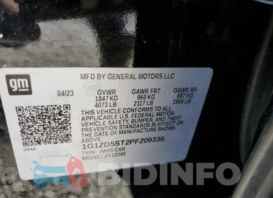 1G1ZD5ST2PF209336 Photo# 12