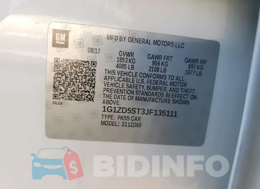 1G1ZD5ST3JF135111 Photo# 12