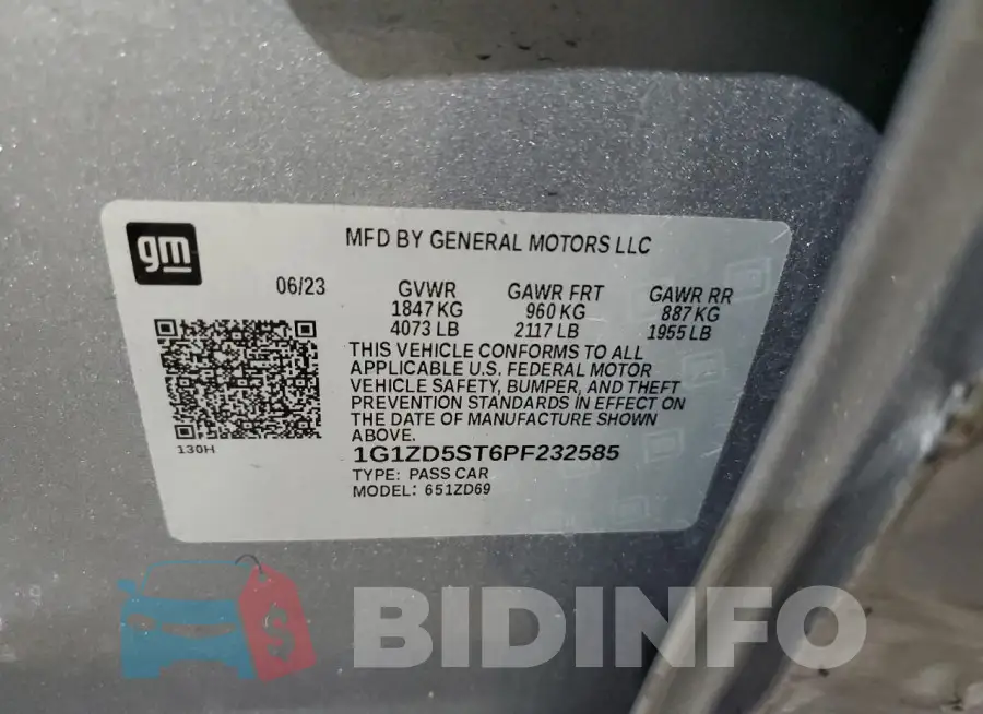 1G1ZD5ST6PF232585 Photo# 13