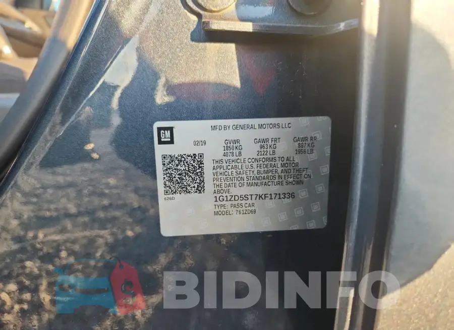1G1ZD5ST7KF171336 Photo# 13