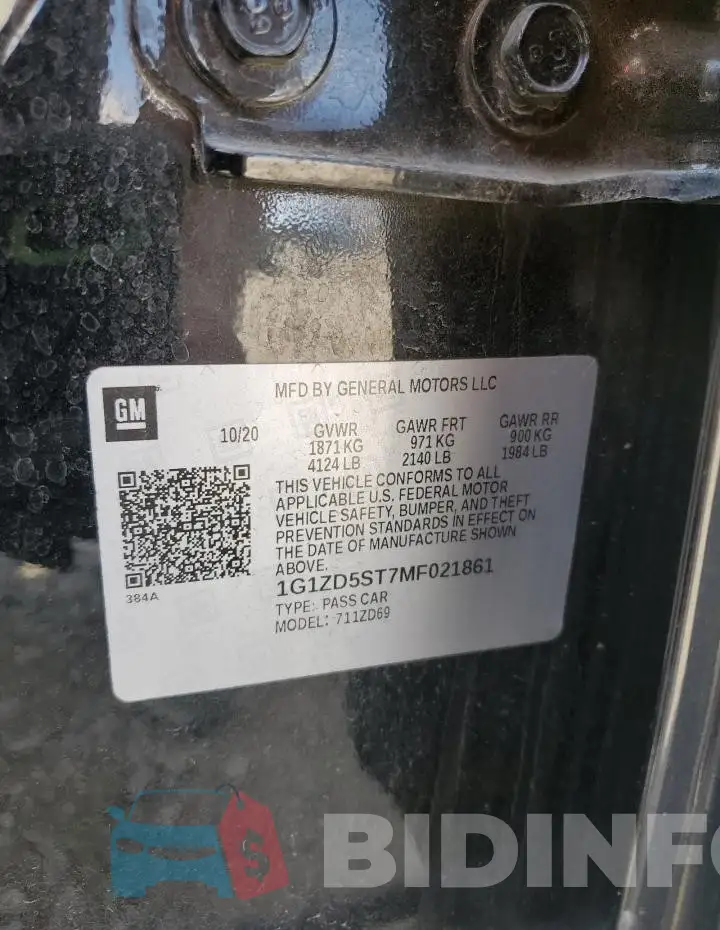 1G1ZD5ST7MF021861 Photo# 13