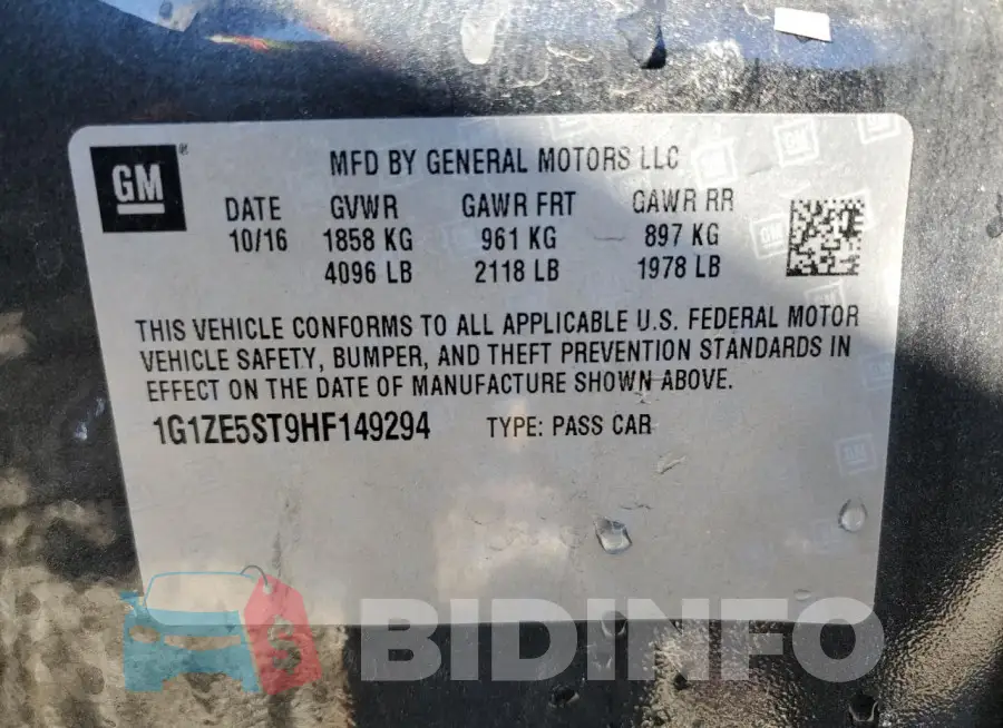 1G1ZE5ST9HF149294 Photo# 12