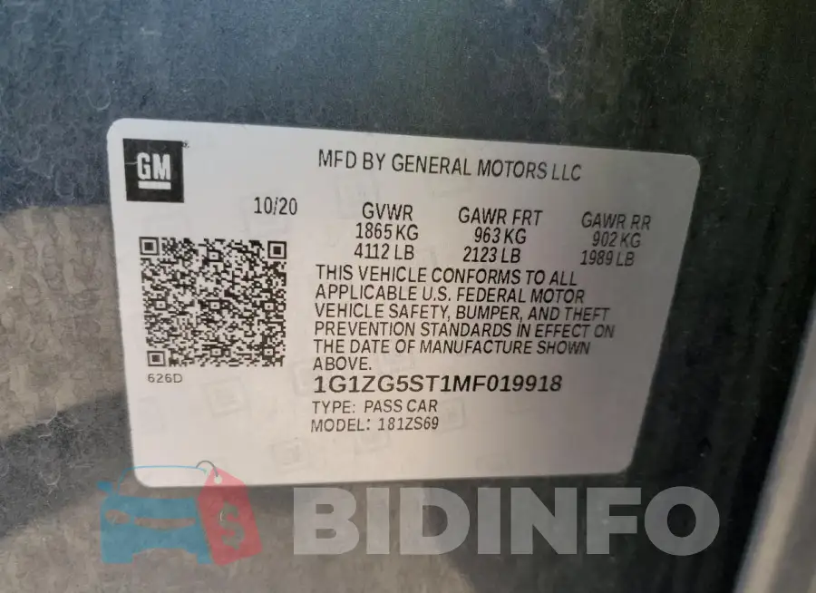 1G1ZG5ST1MF019918 Photo# 12