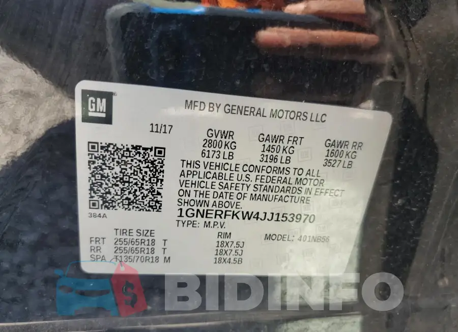 1GNERFKW4JJ153970 Photo# 13