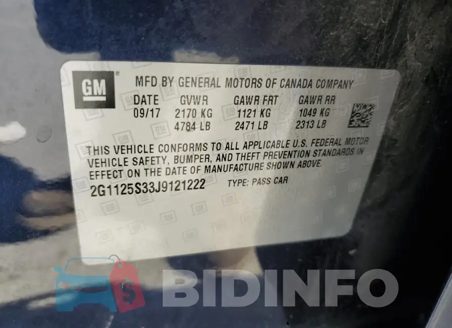 2G1125S33J9121222 Photo# 12