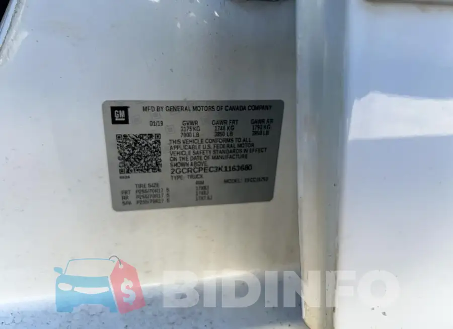 2GCRCPEC3K1163680 Photo# 10