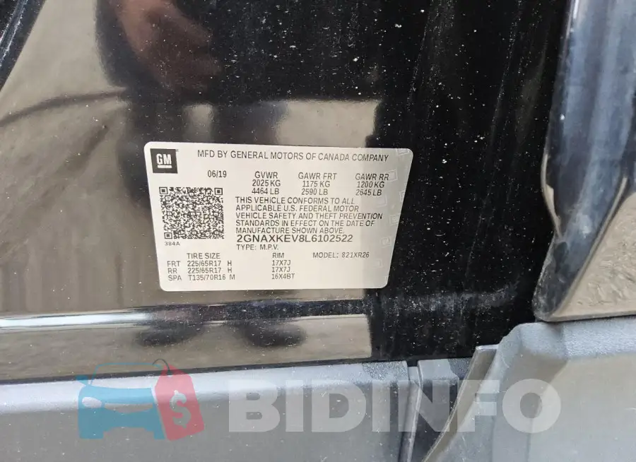 2GNAXKEV8L6102522 Photo# 13