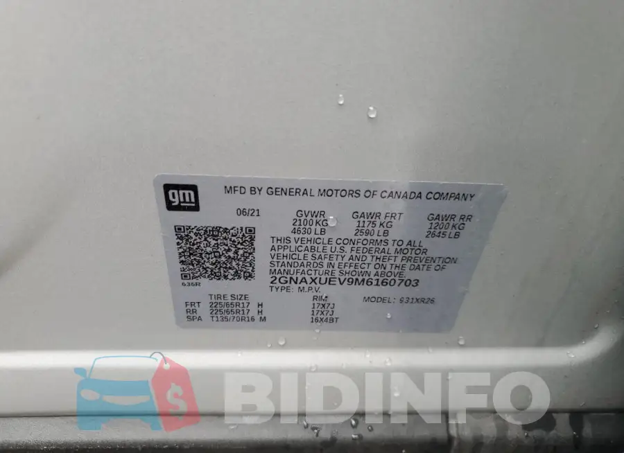 2GNAXUEV9M6160703 Photo# 13