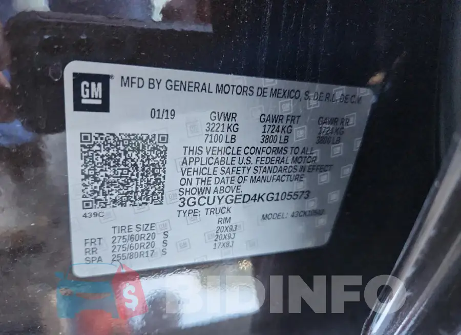 3GCUYGED4KG105573 Photo# 12
