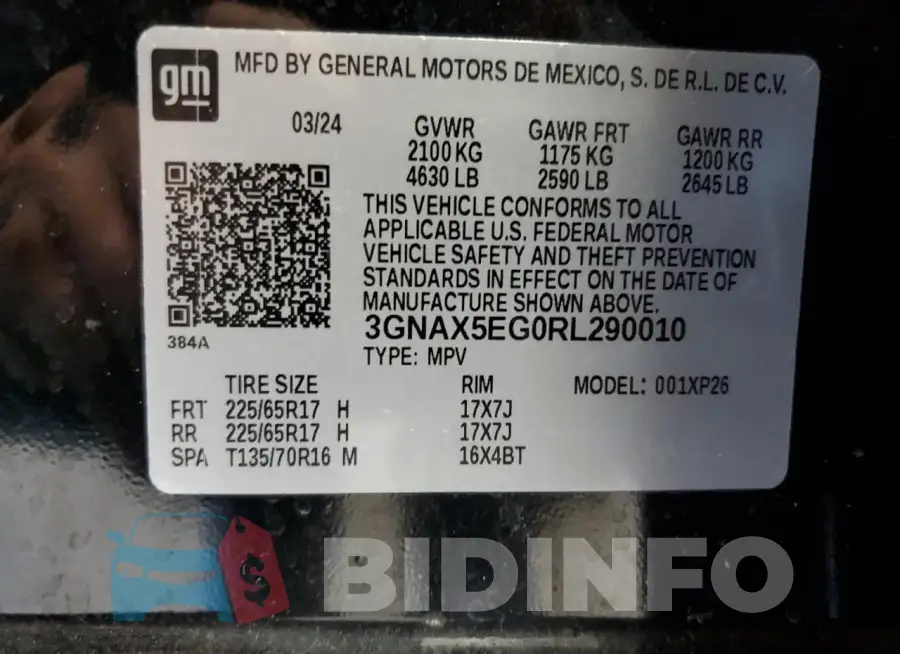 3GNAX5EG0RL290010 Photo# 14