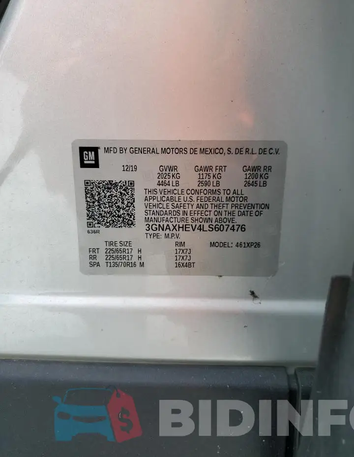 3GNAXHEV4LS607476 Photo# 13