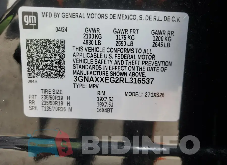 3GNAXXEG2RL316537 Photo# 13