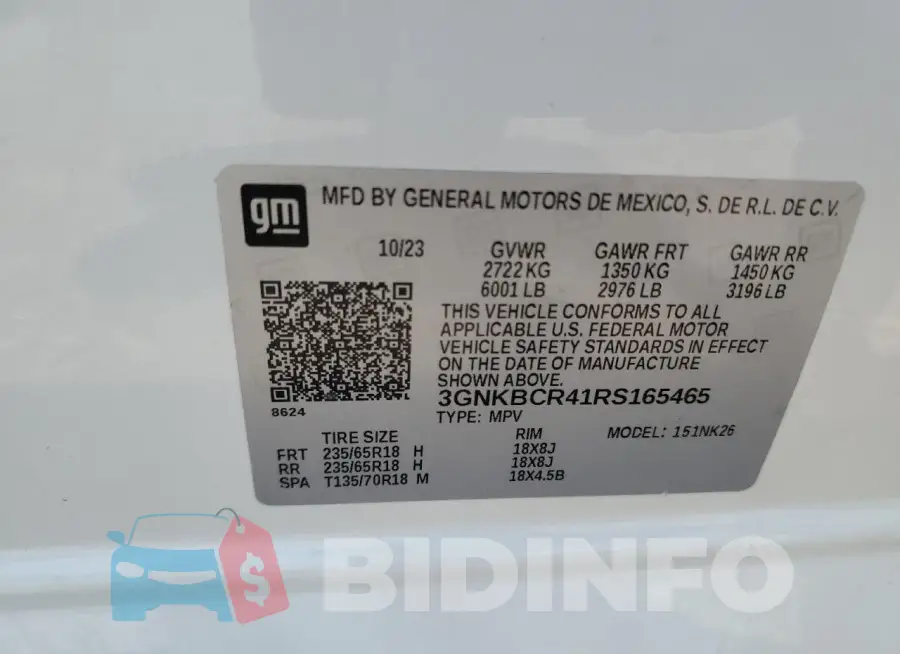 3GNKBCR41RS165465 Photo# 13