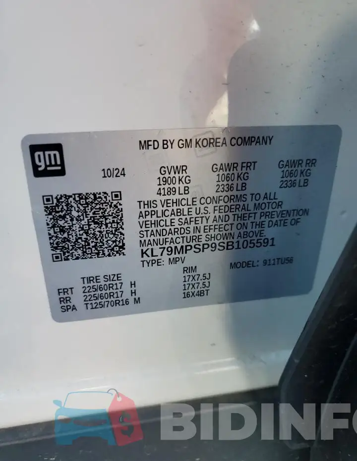 KL79MPSP9SB105591 Photo# 14