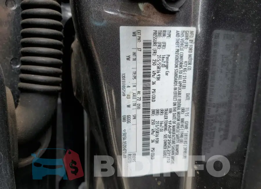 1FADP3F29GL231212 Photo# 12