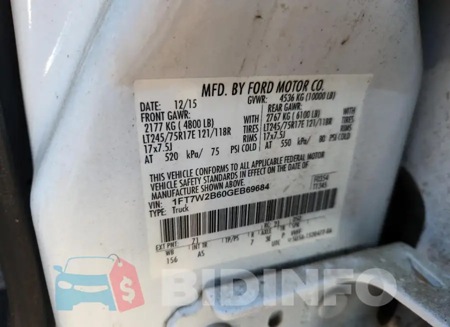 1FT7W2B60GEB69684 Photo# 12