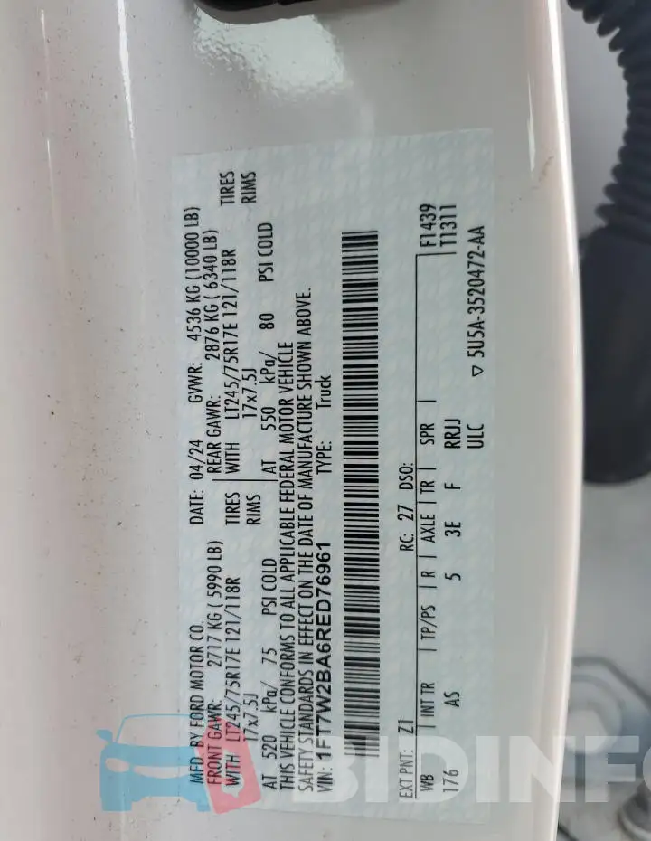 1FT7W2BA6RED76961 Photo# 12