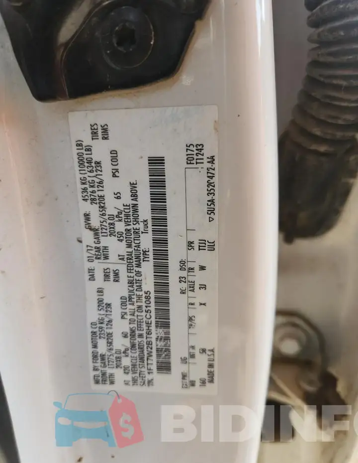 1FT7W2BT6HEC51085 Photo# 12