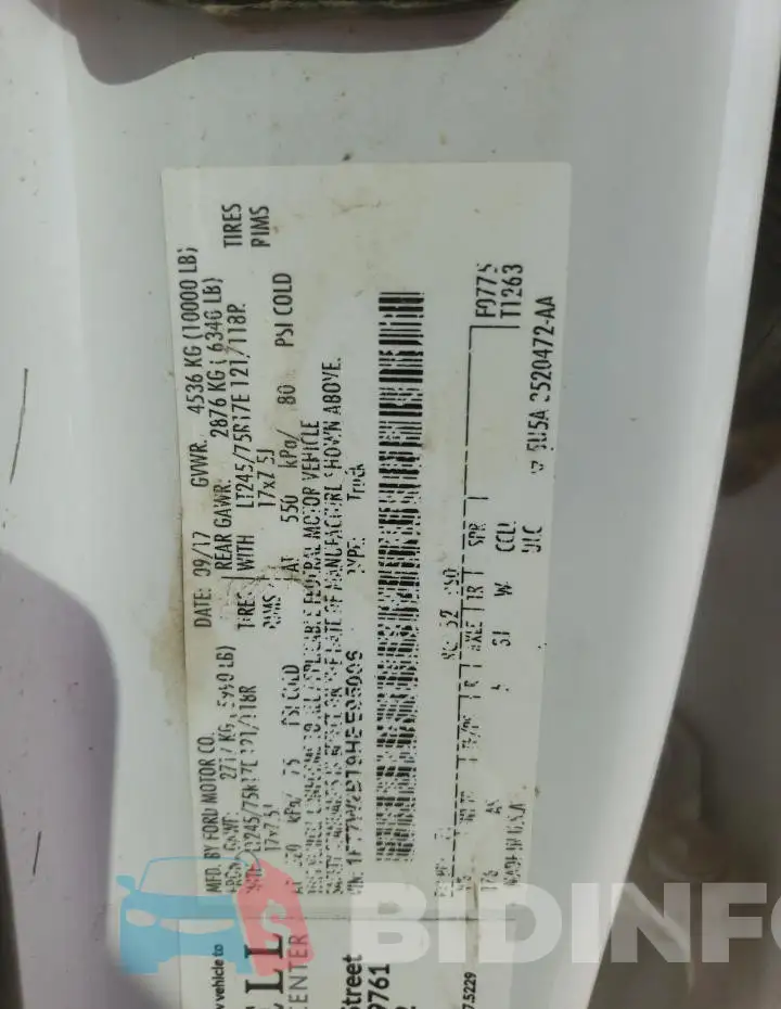 1FT7W2BT9HEE95006 Photo# 12