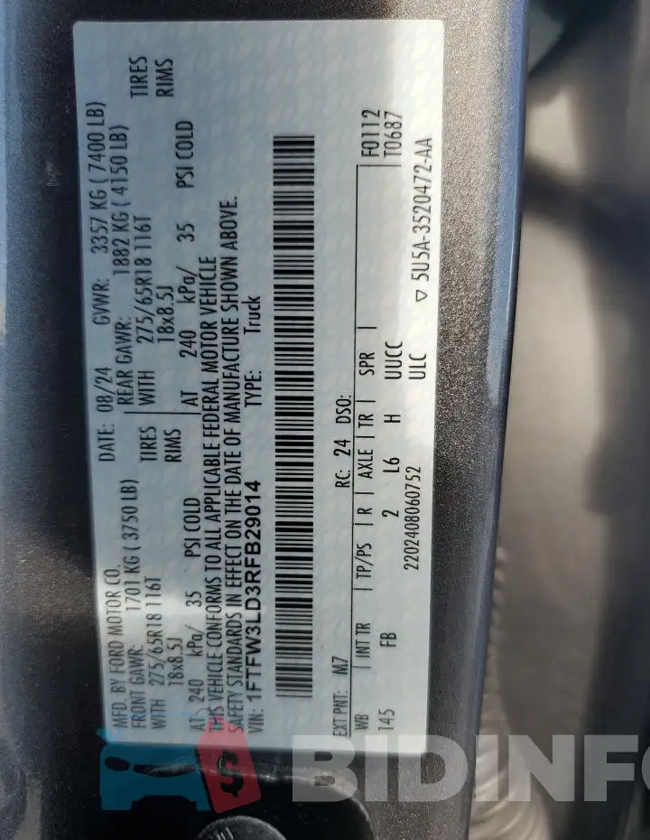 1FTFW3LD3RFB29014 Photo# 12