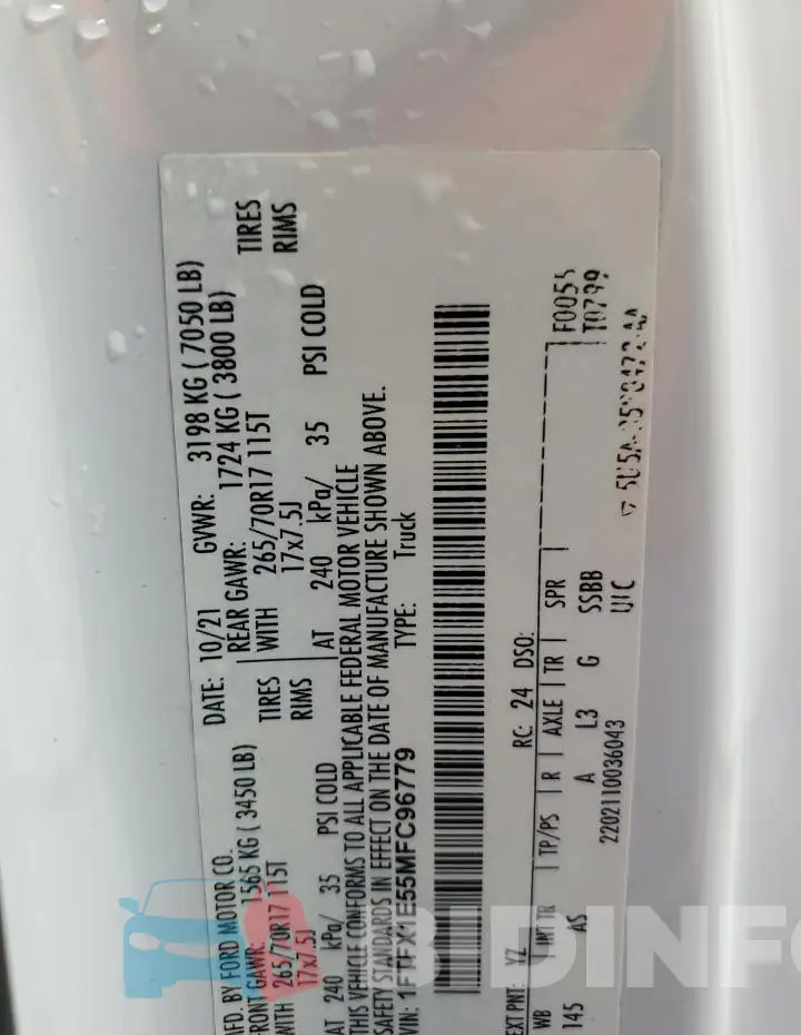 1FTFX1E55MFC96779 Photo# 13