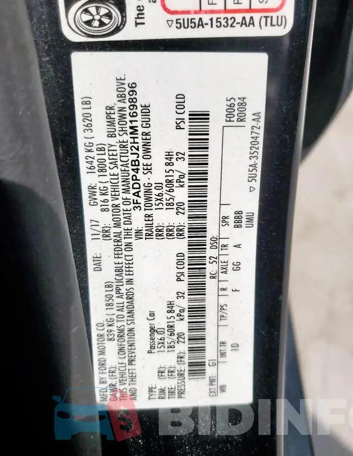 3FADP4BJ2HM169896 Photo# 12