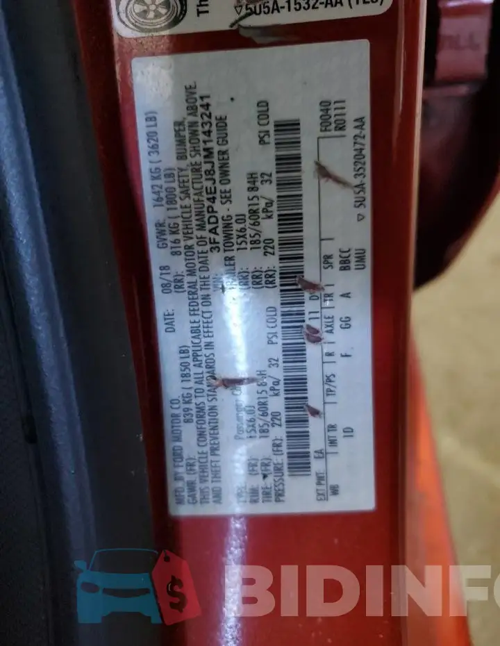 3FADP4EJ8JM143241 Photo# 12