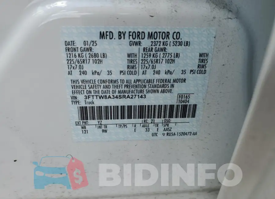3FTTW8A34SRA27143 Photo# 12