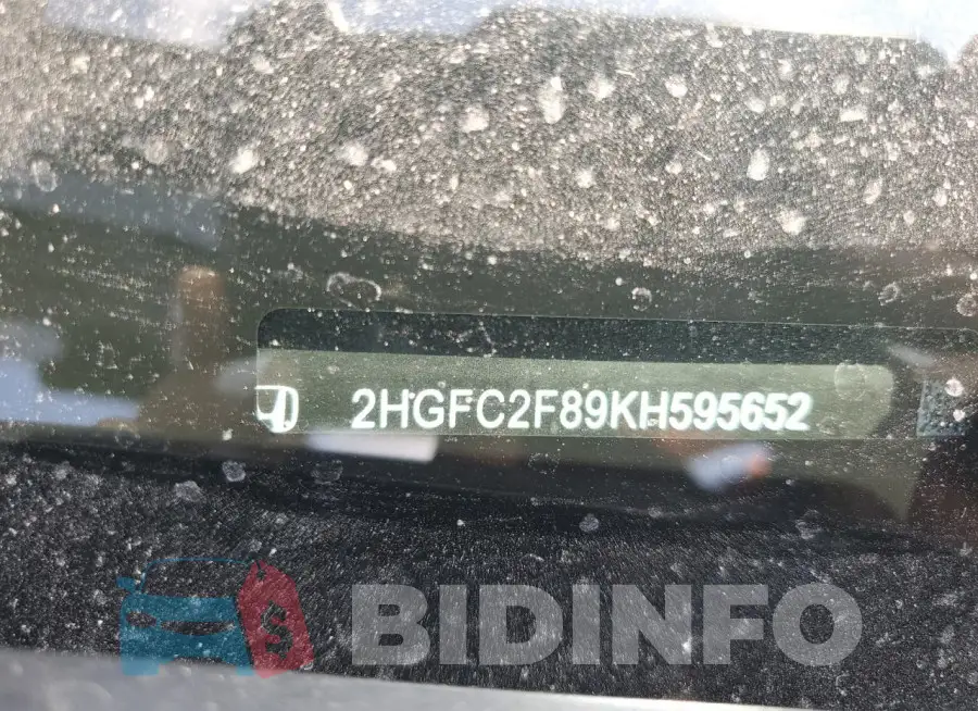 2HGFC2F89KH595652 Photo# 12
