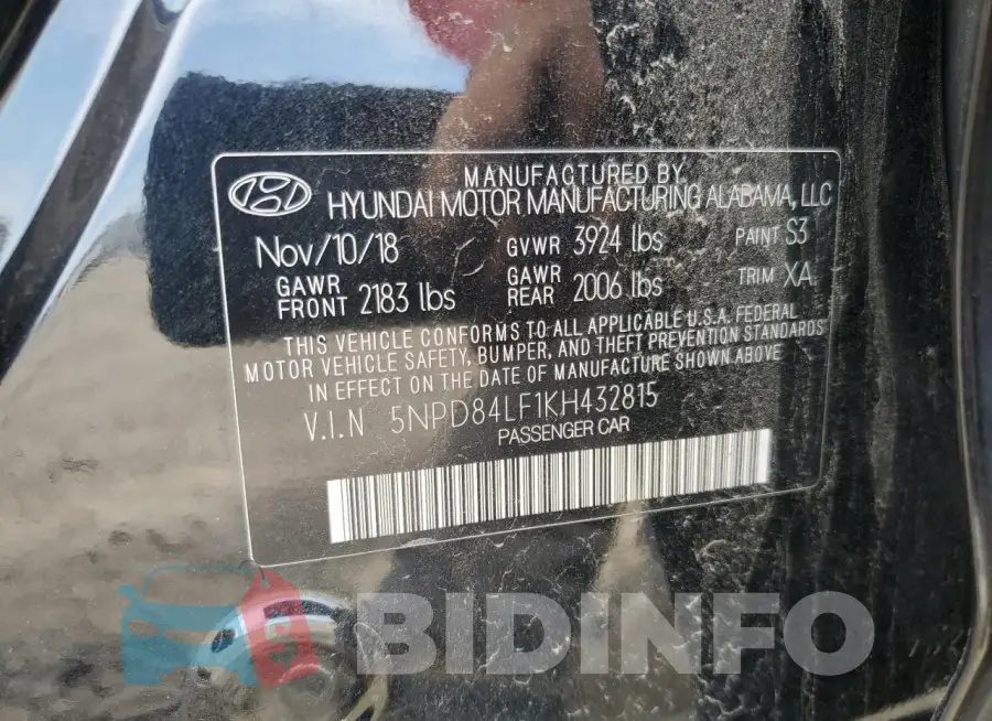 5NPD84LF1KH432815 Photo# 12
