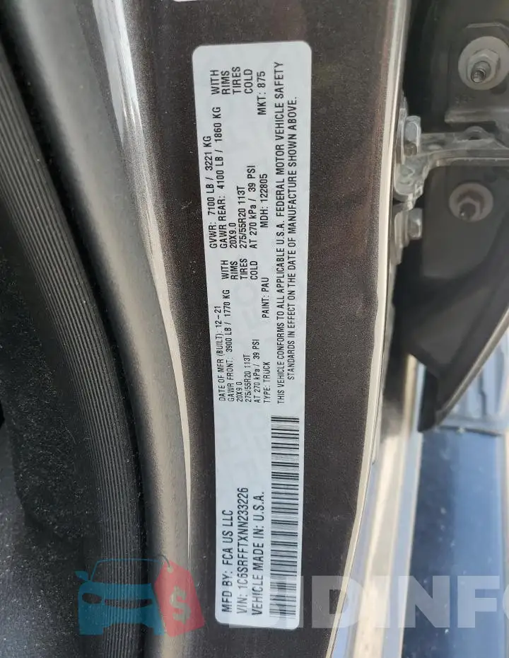 1C6SRFFTXNN233226 Photo# 13
