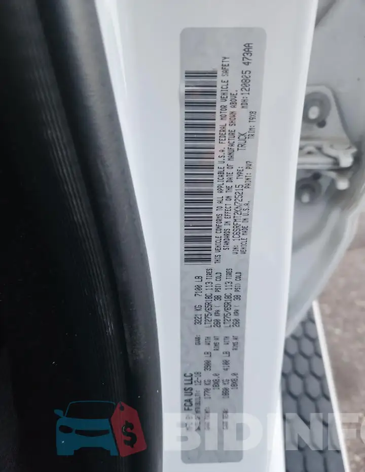 1C6SRFMT2KN725215 Photo# 12