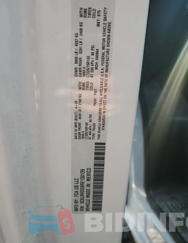 3C6LRVDG6RE130139 Photo# 14